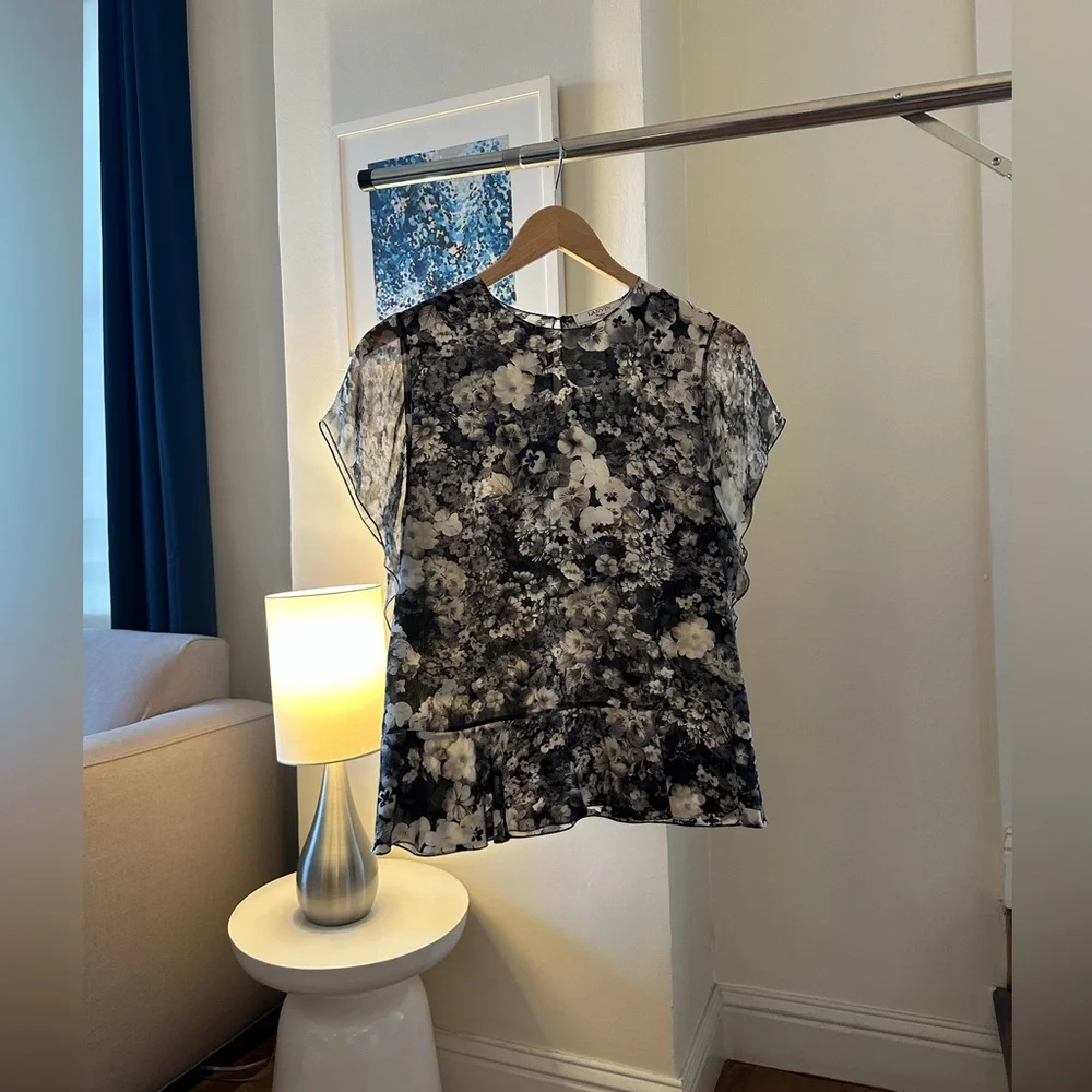 Lanvin Floral Silk Top - Picture 2 of 6